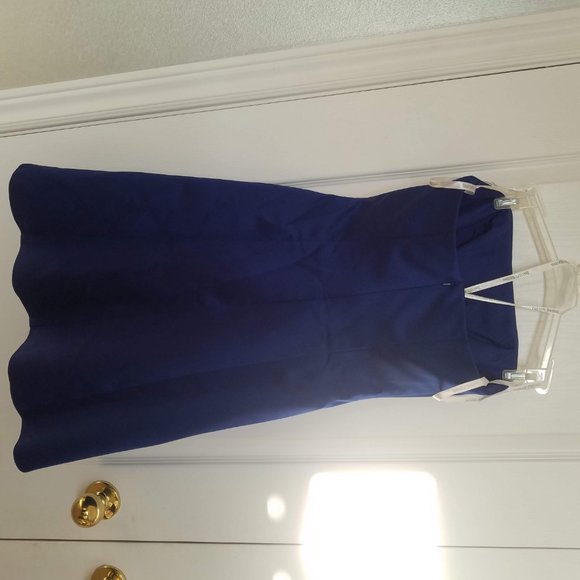 Blue Strapless Davids Bridal Dress - Picture 2 of 2